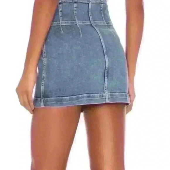 Free People Virgo denim yoked skirt size 31 - Picture 2 of 8